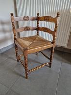 Eiken stoel met twee rug leuningen., Ophalen