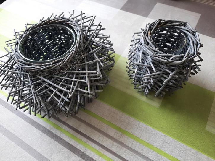 2 pots tressés, Maison & Meubles, Accessoires pour la Maison | Plataux & Paniers, Enlèvement ou Envoi