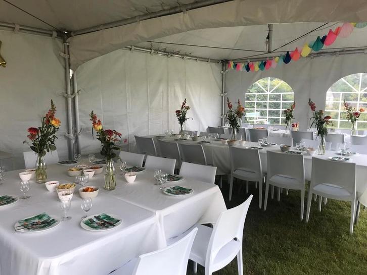 pagodetenten en feestmateriaal te huur, Hobby en Vrije tijd, Feestartikelen | Verhuur, Zo goed als nieuw, Ophalen