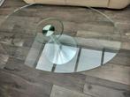 Ovale salontafel, Huis en Inrichting, Ophalen, Zo goed als nieuw, Glas