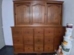 Tweedelige houten kast (lades en schappen), Huis en Inrichting, Ophalen, 5 laden of meer, 200 cm of meer, 200 cm of meer