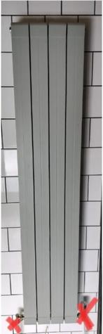 Hudson Reed design radiator 'Rapture' zilver 160x31., Doe-het-zelf en Bouw, Ophalen, Gebruikt, Radiator, Minder dan 60 cm