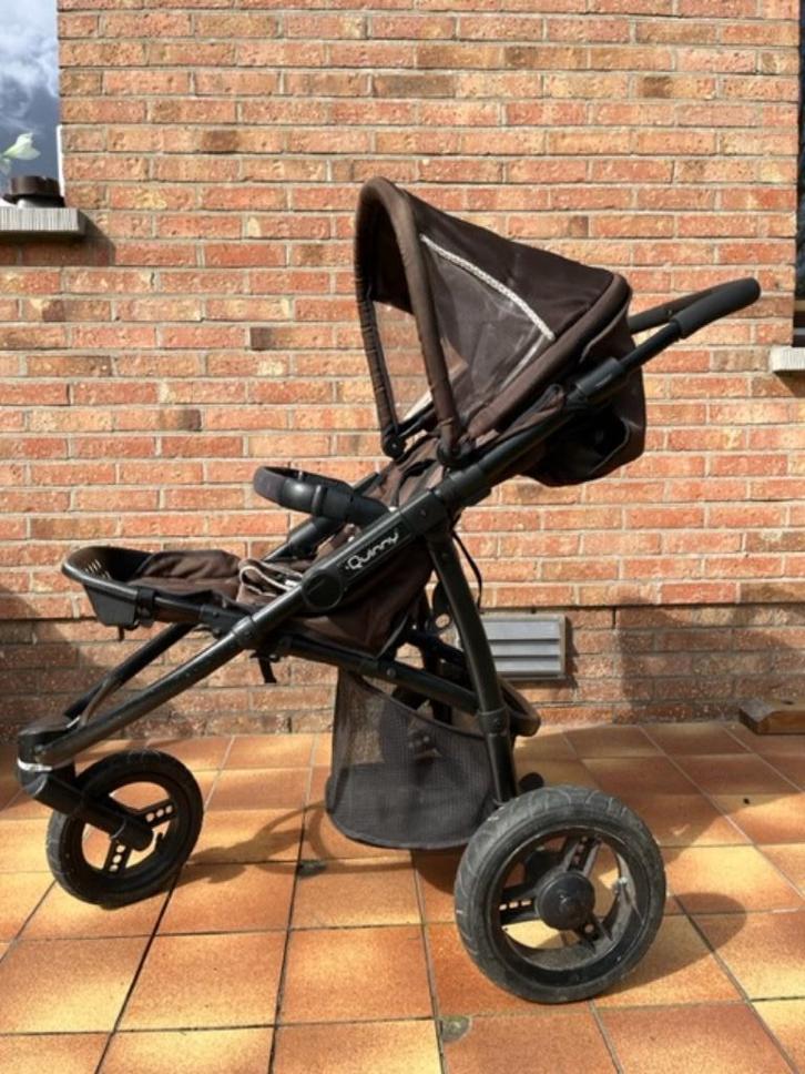 Buggy met draagmand en toebehoren, Enfants & Bébés, Buggys, Utilisé, Quinny, Protection de pluie, Dossier réglable, Couverture pieds
