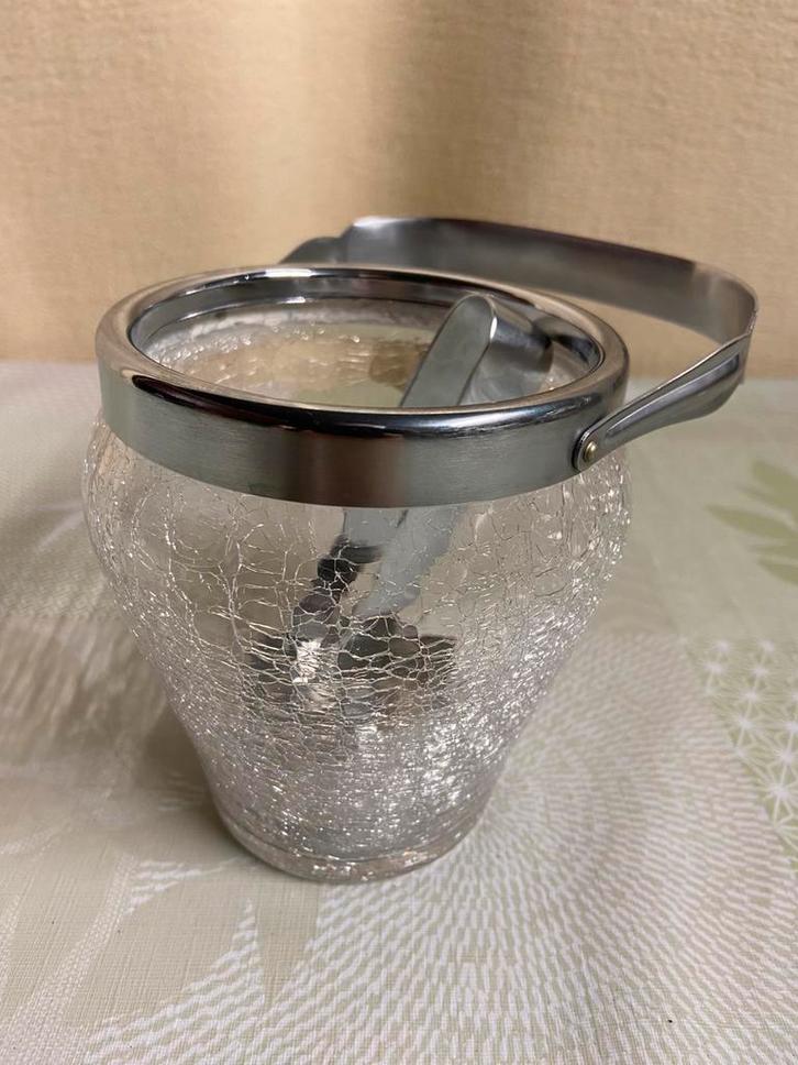 IJsemmer van craquelé glas, Maison & Meubles, Cuisine | Vaisselle, Comme neuf, Verre, Enlèvement