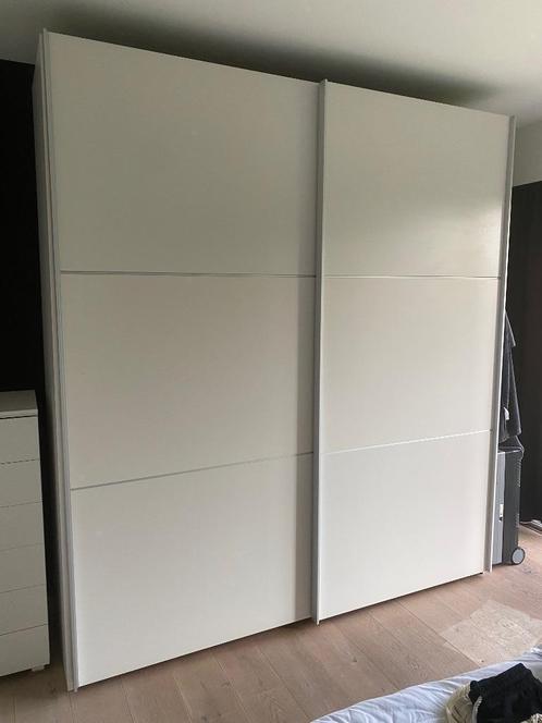 Witte kleerkast +2 commodes, Huis en Inrichting, Kasten | Kleerkasten, Gebruikt, 200 cm of meer, 200 cm of meer, 50 tot 75 cm