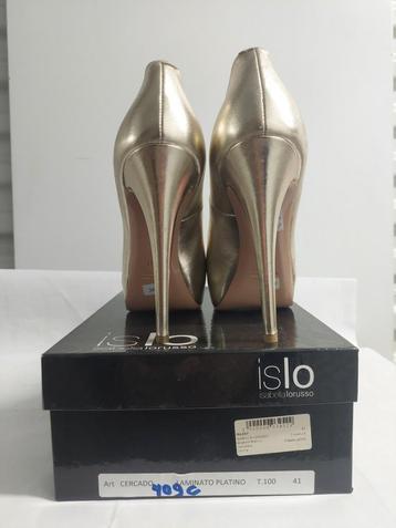 409C* ISLO - sexy zilveren pumps met peeptoe (41) beschikbaar voor biedingen