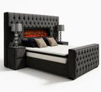 Boxspring Sfeerhaard, Huis en Inrichting, Slaapkamer | Boxsprings, Ophalen of Verzenden, Nieuw, Tweepersoons, Zwart