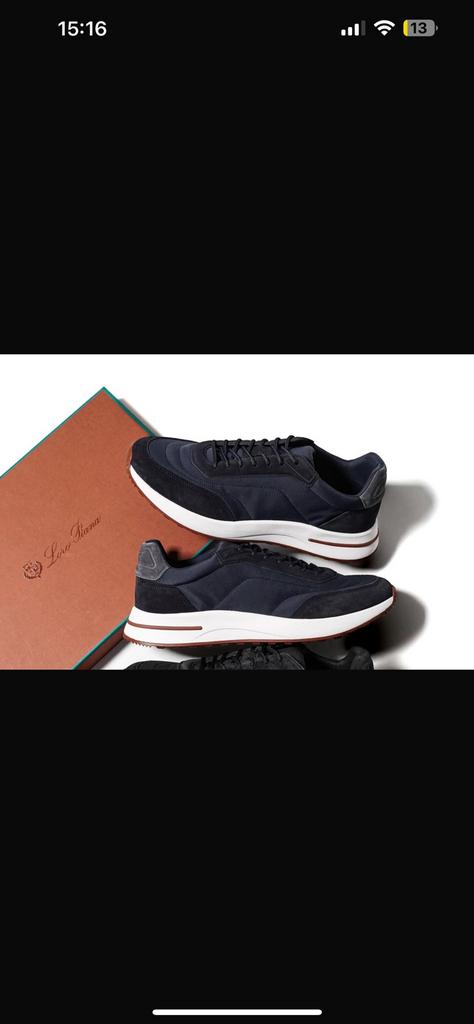 Zwarte loro piana heren sneakers maat 42/43, Enlèvement, Comme neuf, Baskets