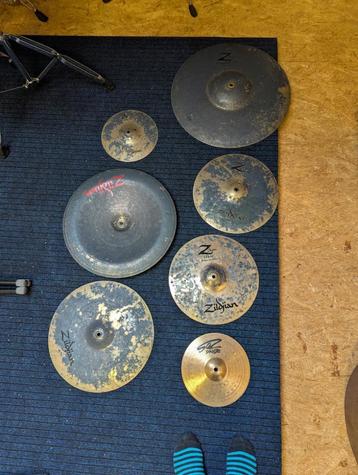 Vintage Zildjan z-custom + andere cymbalen beschikbaar voor biedingen