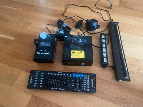 Laser / Rookmachine / Blacklight / diverse / Partyset, Muziek en Instrumenten, Licht en Laser, Zo goed als nieuw, Laser, Geluidgestuurd