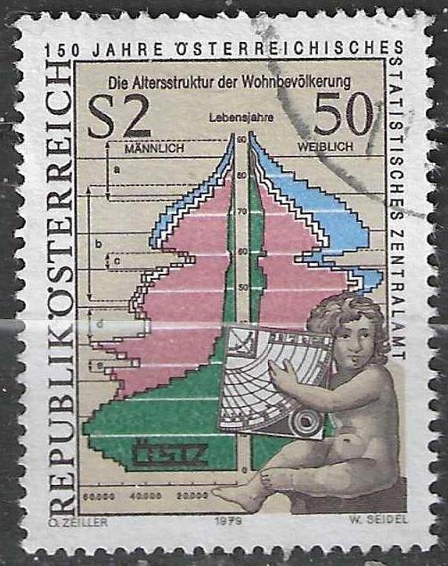 Oostenrijk 1979 - Yvert 1436 - Bureel v.d. Statistieken (ST), Postzegels en Munten, Postzegels | Europa | Oostenrijk, Verzenden