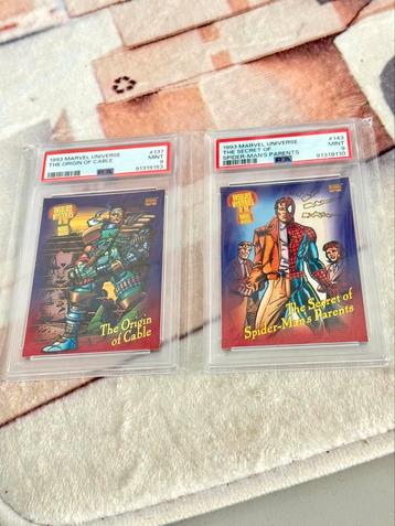 2X 1993 PSA-9 Marvel Universe origin Spider-man spiderman beschikbaar voor biedingen