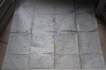 Militaire kaart met notities bewegingen Russange