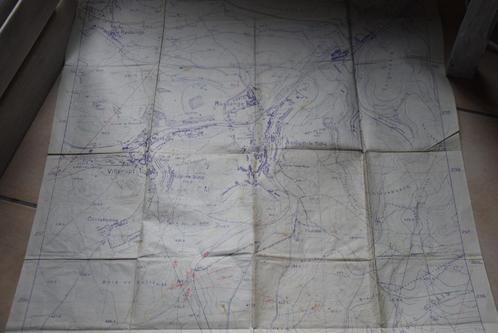 Militaire kaart met notities bewegingen Russange, Verzamelen, Militaria | Algemeen, Verzenden