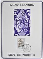 POSTZEGELS BELGIË- SINT-BERNARDUS OP GROTE KAART, Postzegels en Munten, Overige thema's, Ophalen of Verzenden, Gestempeld