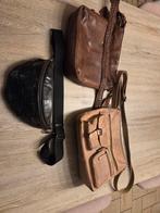 3 leren handtassen, Handtassen en Accessoires, Tassen | Damestassen, Ophalen of Verzenden, Zwart, Handtas