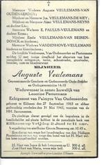 RP Auguste Veulemans 1863-1943 Eliksem Gendarm, Collections, Images pieuses & Faire-part, Enlèvement ou Envoi