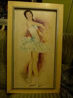 vintage schilderij ballerina op paneel 50er jaren, Enlèvement, Maison et Meubles