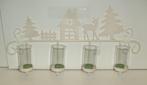 KANDELAAR WAND WAXINELICHTJE WINTER TAFEREEL METAAL Nieuw, Nieuw, Ophalen of Verzenden, Metaal, Crème