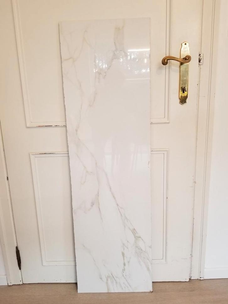 Tegel ceramisch marmer met goud 120x35 cm, Doe-het-zelf en Bouw, Tegels, Zo goed als nieuw, Keramiek, Ophalen of Verzenden