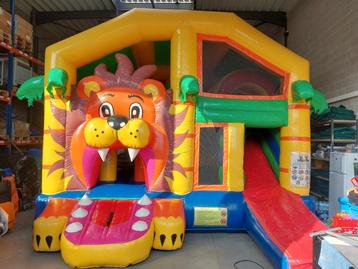 Springkasteel leeuw multiplay overdekt, Enlèvement, Comme neuf