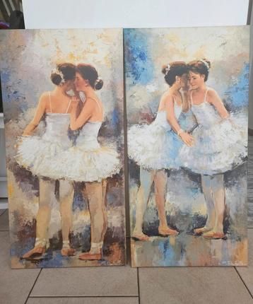 2 Canvas ballerina  beschikbaar voor biedingen