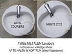 twee ronde ijzeren lavobo's voor inbouw, Doe-het-zelf en Bouw, Ophalen of Verzenden, Zo goed als nieuw, Wastafel