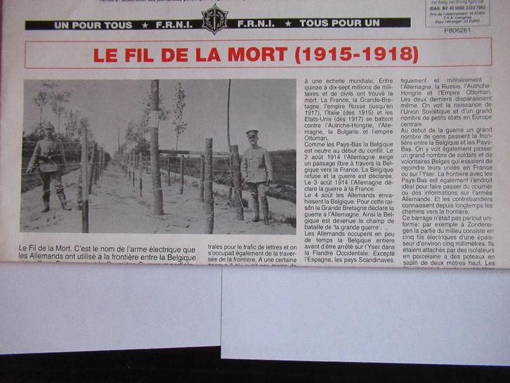 WW 1 Elektriciteitsomheining tussen België en Nederland, Verzamelen, Militaria | Algemeen, Landmacht, Overige typen, Ophalen of Verzenden