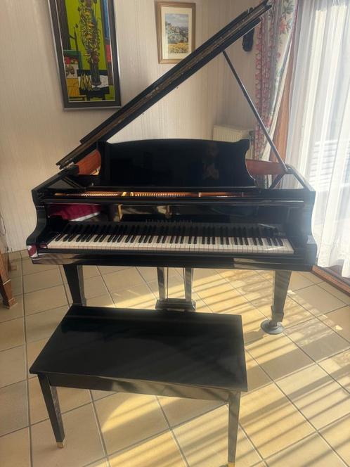 Piano Steinway and Sons modèle O, Muziek en Instrumenten, Piano's, Gebruikt, Vleugel, Zwart, Ophalen