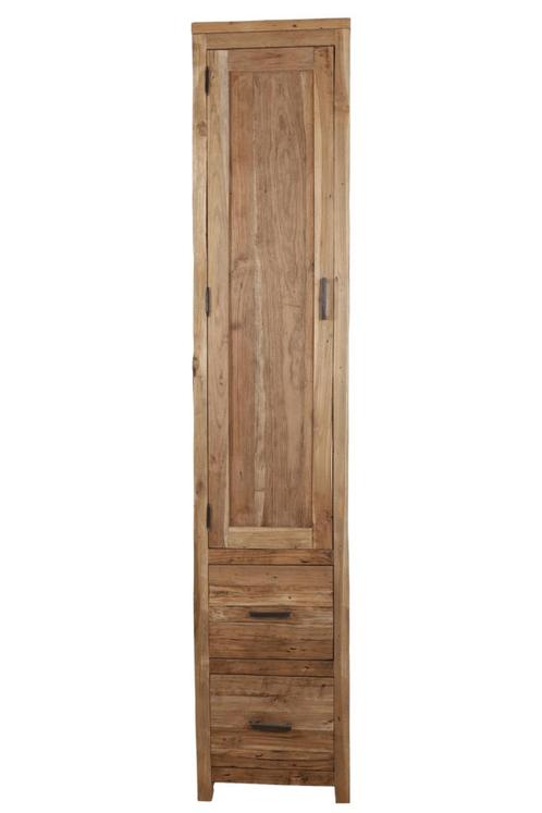 Robuuste kolomkast smal 40x40x200, Antiek en Kunst, Antiek | Meubels | Kasten, Ophalen of Verzenden