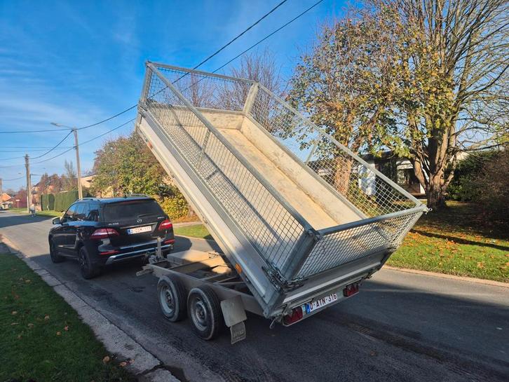 Saris elektrische 3 kanten kipper 3000kg, Auto diversen, Aanhangers en Bagagewagens, Zo goed als nieuw, Ophalen