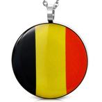 Ronde roestvrij stalen hanger vlag België - Ø 30 mm, Ophalen of Verzenden, Nieuw