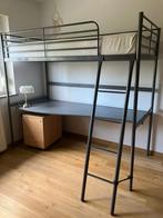stapelbed met matras en geïntegreerd bureau, Huis en Inrichting, Slaapkamer | Stapelbedden en Hoogslapers, Ophalen, Gebruikt, Eenpersoons