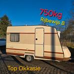 Caravan 750kg Rijbewijs B Top okkasie camping werfkeet bouw, Caravans en Kamperen, Caravans, Overige merken, Luifel, Bedrijf, Treinzit