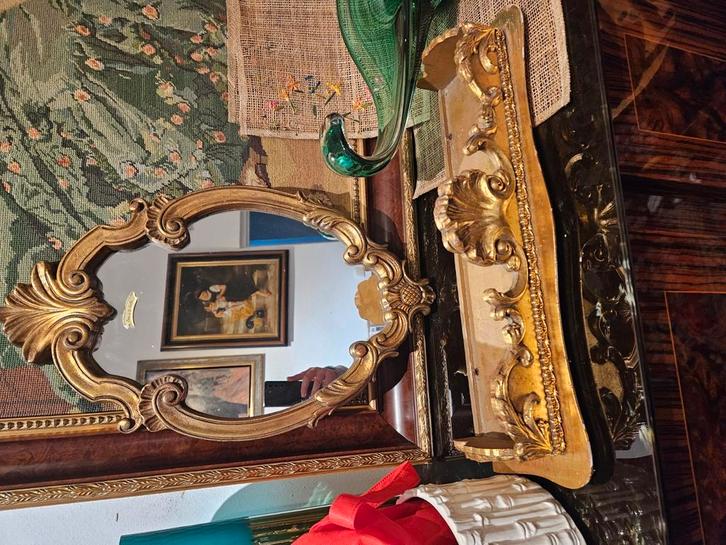 Ensemble miroir et console murale dorés – style Louis XV /, Tickets en Kaartjes, Kortingen en Cadeaubonnen