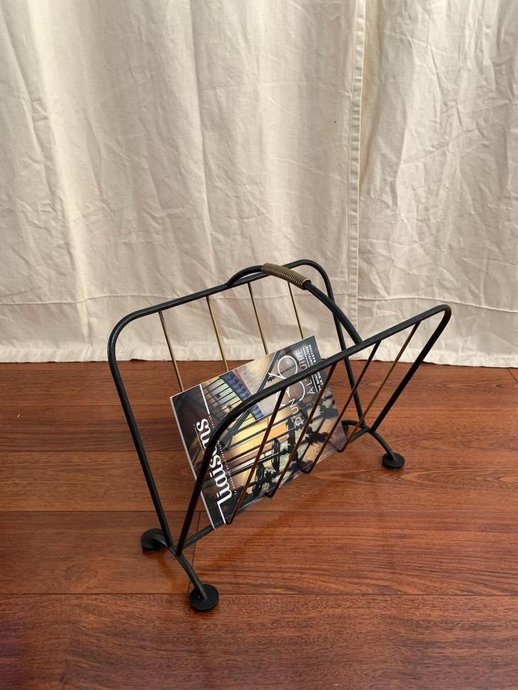Antieke tijdschriftenhouder/krant, Huis en Inrichting, Woonaccessoires | Krantenbakken en Lectuurbakken, Ophalen of Verzenden