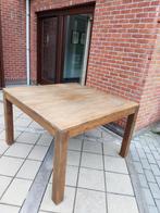 stevige houten tafel 120 x 120 in teak., Utilisé, Enlèvement ou Envoi