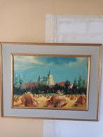 Kerk Hakendover - olie op doek - Jan Grossen - omstr 1960, Antiek en Kunst, Kunst | Schilderijen | Modern, Ophalen