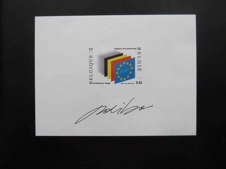 België 2 zwart-wit vellen + 1 niet aangenomen ontwerp, Postzegels en Munten, Postzegels | Europa | België, Postfris, Ophalen