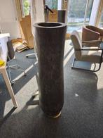 Hoge zwarte vaas uit palmhout, Huis en Inrichting, Ophalen, Overige materialen, Gebruikt, Zwart