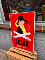BELGA emaille reclamebord 1952, Verzamelen, Merken en Reclamevoorwerpen, Ophalen, Gebruikt, Reclamebord