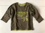 longsleeve Hema 80 kaki groen, Kinderen en Baby's, Babykleding | Maat 80, Gebruikt, Ophalen of Verzenden, Hema, Jongetje