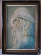 Antieke prent Maria Madonna met kind Rijka Bleeker 36x51cm, Ophalen of Verzenden