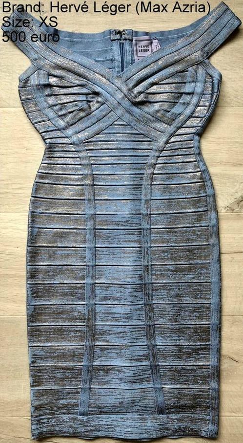 Blauw kleedje Hervé Léger XS, Kleding | Dames, Jurken, Nieuw, Maat 34 (XS) of kleiner, Blauw, Boven de knie, Ophalen of Verzenden