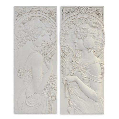 Paar MGO Art Nouveau Wandplaten Muurplaten GRATIS LEVERING, Huis en Inrichting, Woonaccessoires | Wanddecoraties, Nieuw, Verzenden