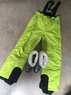 Fluo skibroek 134/140 Handschoenen 8j ,  sneeuwlaarzen Mt36, Sport en Fitness, Verzenden, Nieuw