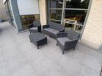 Tuin loungeset tweezit 2maal1zit +opbergtafeltje voor kussen, Tuin en Terras, Tuinsets en Loungesets, Ophalen, Gebruikt, Loungeset