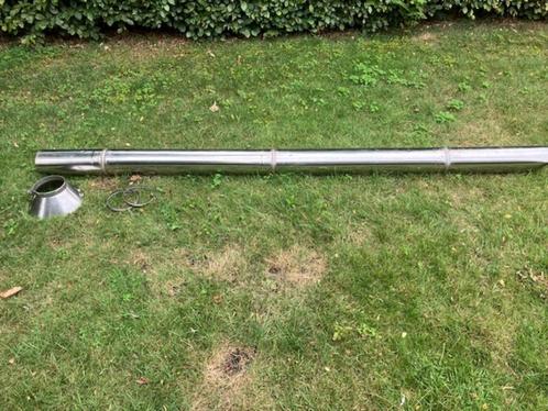inox buis, Doe-het-zelf en Bouw, Buizen en Afvoer, Gebruikt, Rechte buis, Inox, 2 tot 4 meter, 80 mm of meer, Ophalen of Verzenden