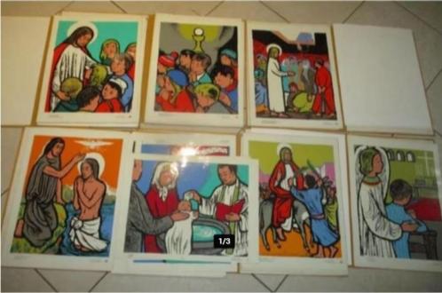100 prachtig Bijbelse Prenten - Zusters Vorselaar - Van In, Antiek en Kunst, Antiek | Religieuze voorwerpen, Ophalen of Verzenden