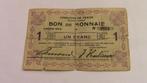 BELGIE Noodgeld WOI - VEZON 1 Fr. 1914, Postzegels en Munten, Bankbiljetten | België, Verzenden